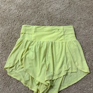 Free People Light Yellow Skorts
